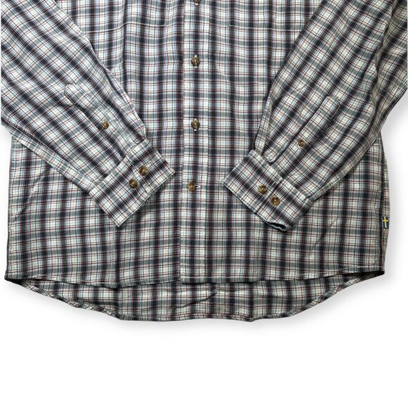 Fjallraven Abisko Cool Plaid Shirt Men's Medium‎ Button Up Hiking Lycell - Picture 5 of 6
